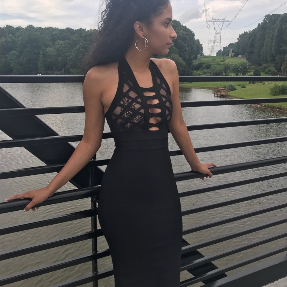 Black bandage dress